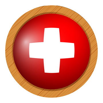 Badge design for flag of Switzerland