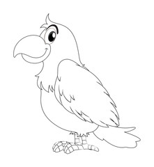 Animal doodle for parrot bird