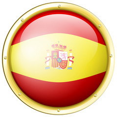 Fototapeta premium Badge design for flag of Spain