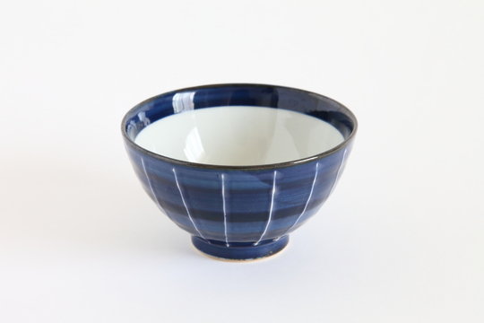 Japanese Pottery - Rice Bowl Navy