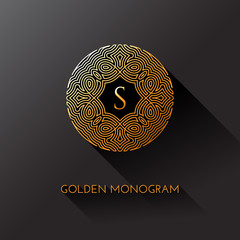 Golden monogram