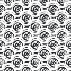 Seamless pattern with abstract flowers. Vector