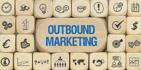 Outbound Marketing / Würfel mit Symbole