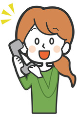電話をする女性