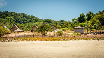 Fototapeta premium Horse Shoe Beach, at the shore of Andaman Sea, Tanintharyi Region, southern Myanmar