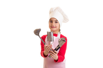 Little girl cooking 