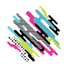 Vector seamless pattern with different colorful fireworks on dark background