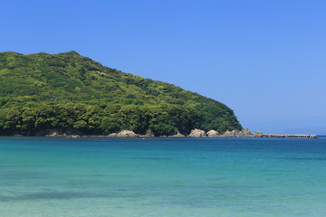 Fototapeta premium 御座白浜海水浴場