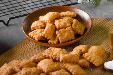 Homemade cheese crackers
