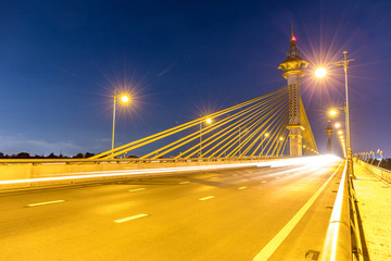 Fototapeta na wymiar Bridge in Nonthaburi Thailand Sunset