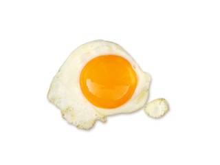 Isolated fried egg