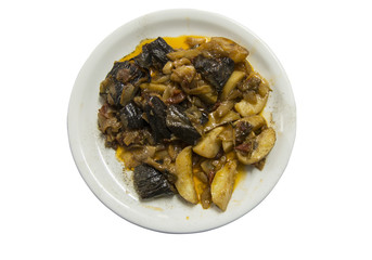 Eggplant potato and onion stew