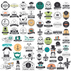 Hipster Style infographics elements and icons set