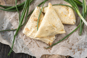 Pita bread with onion