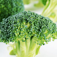 Fresh broccoli close up a background