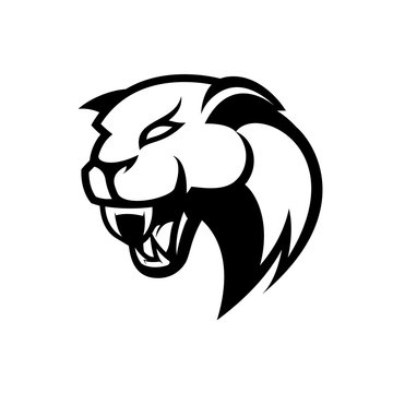 Furious panther sport vector logo concept isolated on white background. Modern professional mascot team badge design.
Premium quality wild animal t-shirt tee print illustration.