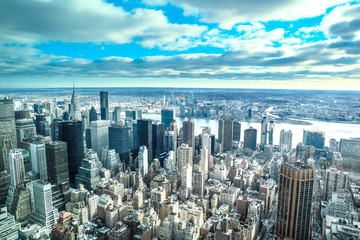 Fototapeta premium new york skyscrapers view from empire state