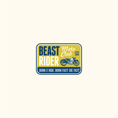Vintage Retro Classic Old Motorcycle Logo Badge Label