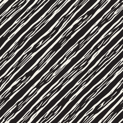 Decorative seamless pattern with handdrawn doodle lines. Hand painted grungy stripes background. Trendy endless freehand texture