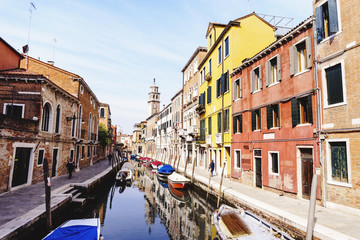 Colorful houses in Burano, Venice, Italy