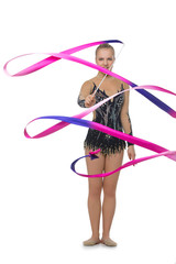 Beautiful teenage gymnast girl