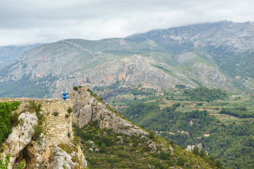 Fototapeta premium Famous balcony of Guadalest, Alicante, Spain with nobody