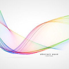 elegant rainbow color abstract wave vector background