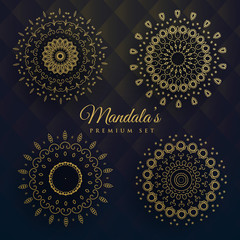 set of four manadala designs