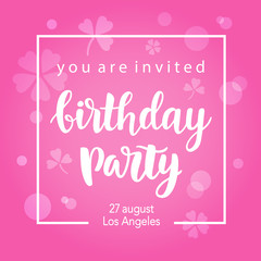 Birthday Party Invitation Banner Template