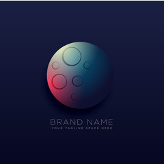 planet logo design with light effect