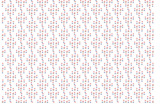 A pattern of colorful strawberries and cranberries on a white background. 