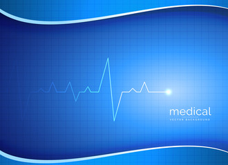 medical, pharmacy or healthcare vector background with heart beat