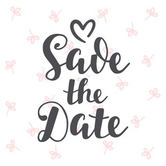 Save The Date Vintage Hand Written Lettering