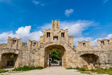 St Paul's Gate at Rhodes old town, inner view, Rhodes island, Greece