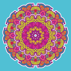 Round colorful mandala.