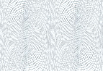 Guilloche background texture - green zig zag. For certificate, voucher, banknote, voucher, money design, currency Vector illustration