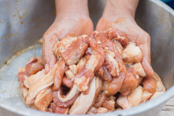 Use the ingredients to pork