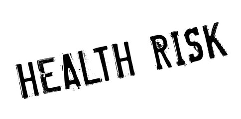 Health Risk rubber stamp. Grunge design with dust scratches. Effects can be easily removed for a clean, crisp look. Color is easily changed.