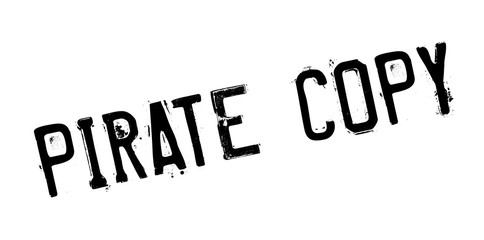 Pirate Copy rubber stamp. Grunge design with dust scratches. Effects can be easily removed for a clean, crisp look. Color is easily changed.