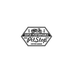 Vintage Retro Classic Old Motorcycle Logo Badge Label