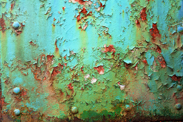The paint of the old train