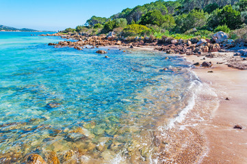 Clear water in Lu Impostu beach