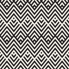 Abstract ZigZag Parallel Stripes. Stylish Ethnic Ornament. Vector Seamless Pattern. 
