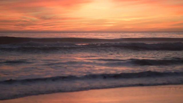 Dramatic Sunset at Zuma Beach, Malibu, Califronia