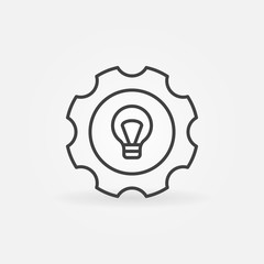 Bulb in gear icon