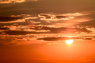 Beautiful sky with sunset