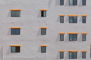 Modern new commercial apartment, condominium building.