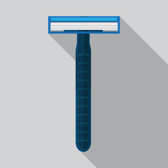Shaving razor flat design.