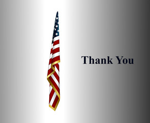thank you card with american flag