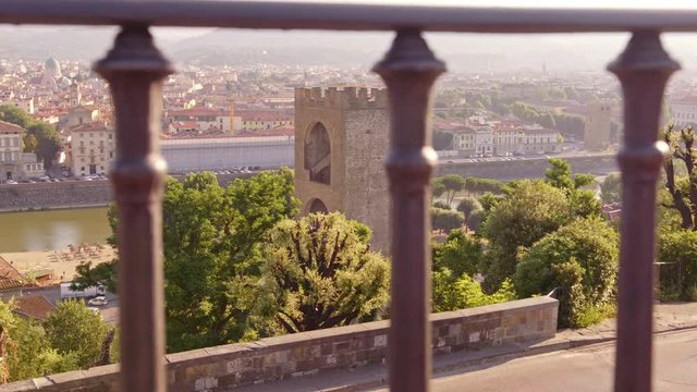 view of the porta san niccolo in Florence, Italy